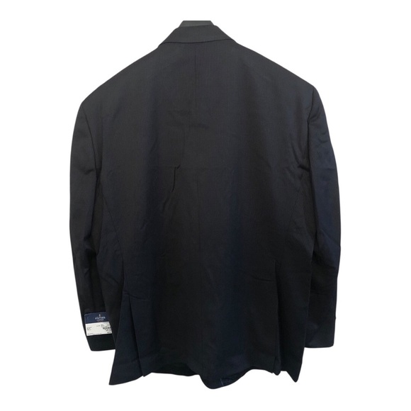 Stafford® Executive Super 100 Wool Classic Black Blazer Suit Jacket 54 B&T BLong - Picture 2 of 16
